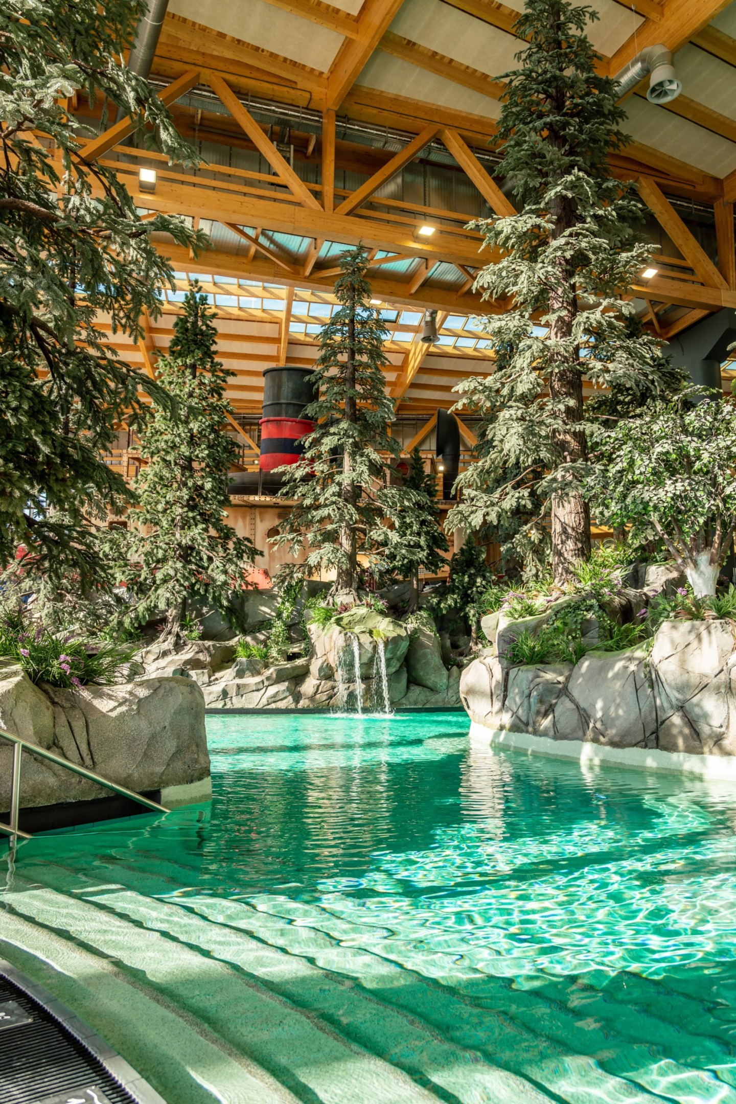 Artificial bespoke pine trees installed in Europa Park, Germany